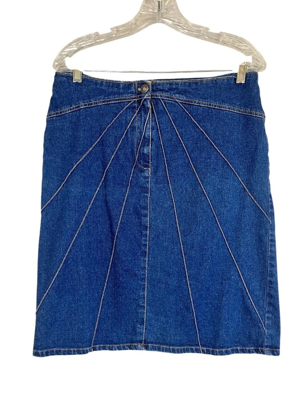 Retro Denim Jean Skirt 10 Boho Indie Festival Western Cowgirl Country Concert